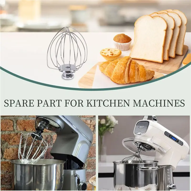 Stainless Steel Whisk 5K452WW For Kitchenaid Kitchen Machine 5KSM90-5KSM185 Top-Rated