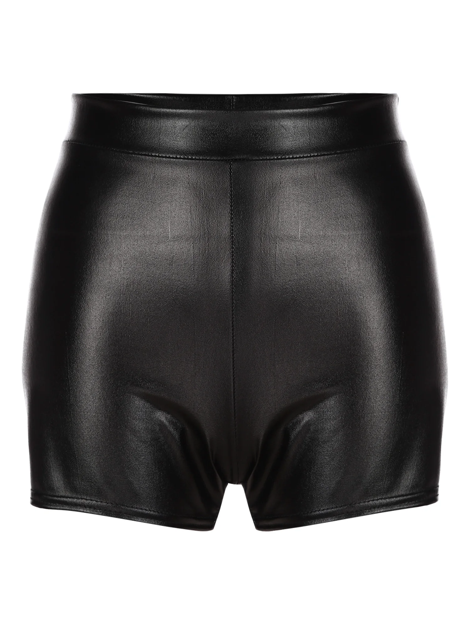 Short Sexy en cuir verni brillant pour femme, couleur unie, taille haute, vêtement de fête, élégant, pour danser, pour club, Pub, Festival de musique