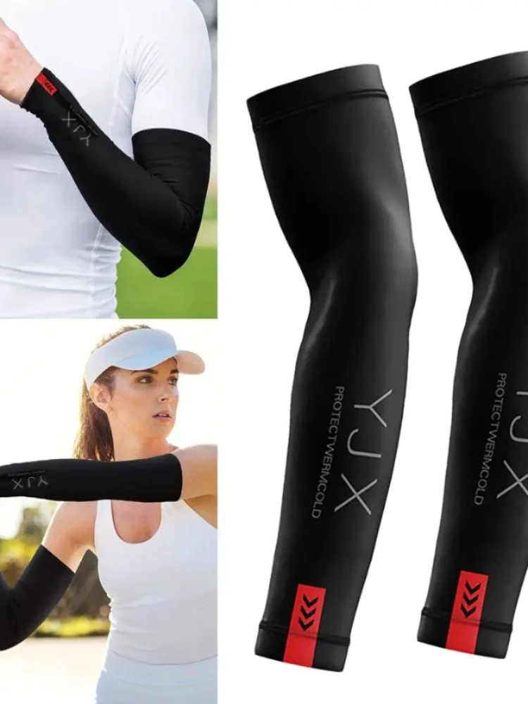 AliExpress UK 1Pair Summer Arm Sleeves for Running Outdoor Cycling Driving Breathable Ice Silk Elastic Sun Protection Men Women Arm Cover