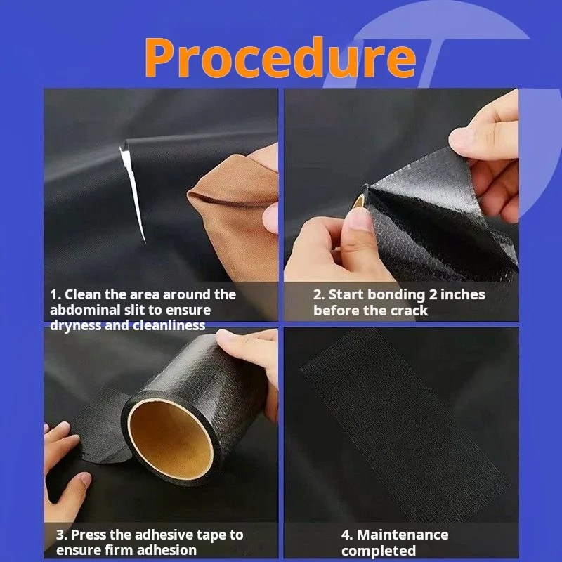 Repair Tape for Tarps Self-Stick  Awnings Tents  Raincoats & Umbrellas - Rip & Hole Patching Patch view 4