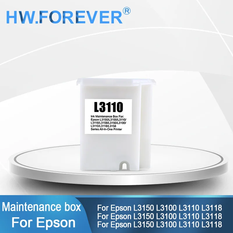 Tanque de caja de mantenimiento L3110 para Epson L3150 L3100 L3110 L3118 L3158 L3150 3100 3110 3118 Series tanque de tinta residual de impresora todo en uno