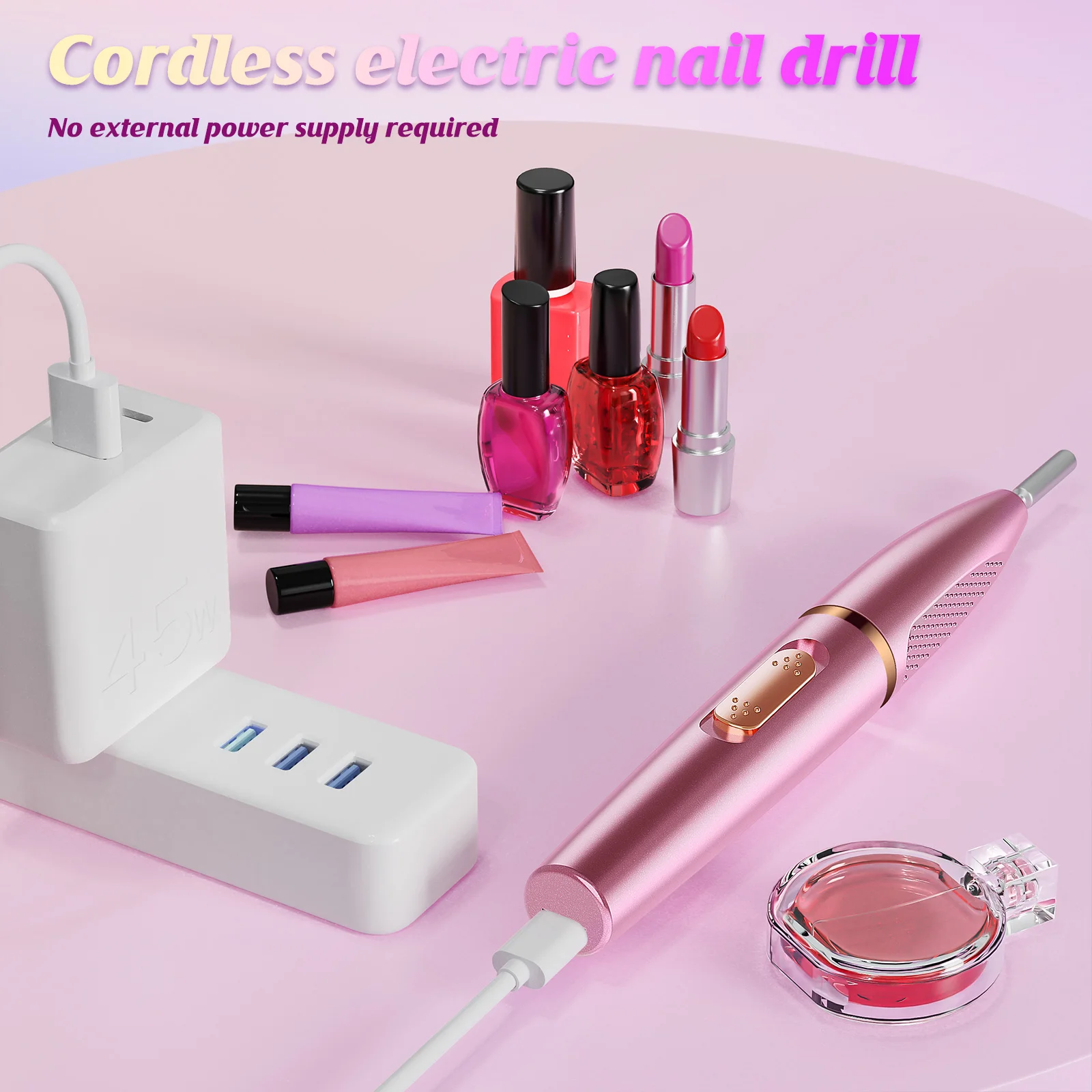 15000RPM Manicure Machine Electric Nail Drill Portable Nail Lathe Electric Manicure Cutter Set Nail Gel Polisher Remover Tools