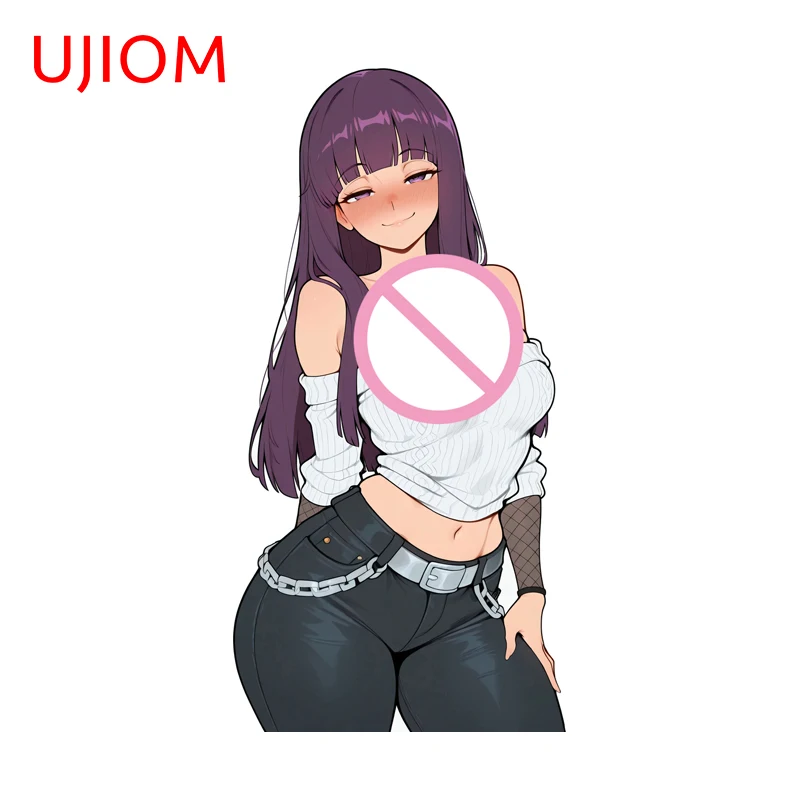 UJIOM Fern Beautiful Wall Sticker Blushing Anime Figure Standing Posture Decal Waterproof Vinyl Art Kids Room Sofa Wall Mural