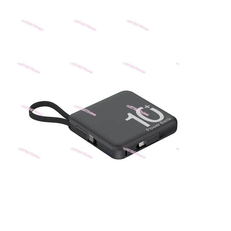 Power bank comes with its own cable 10000 mAh large-capacity mini mobile power supply suitable for mobile phones