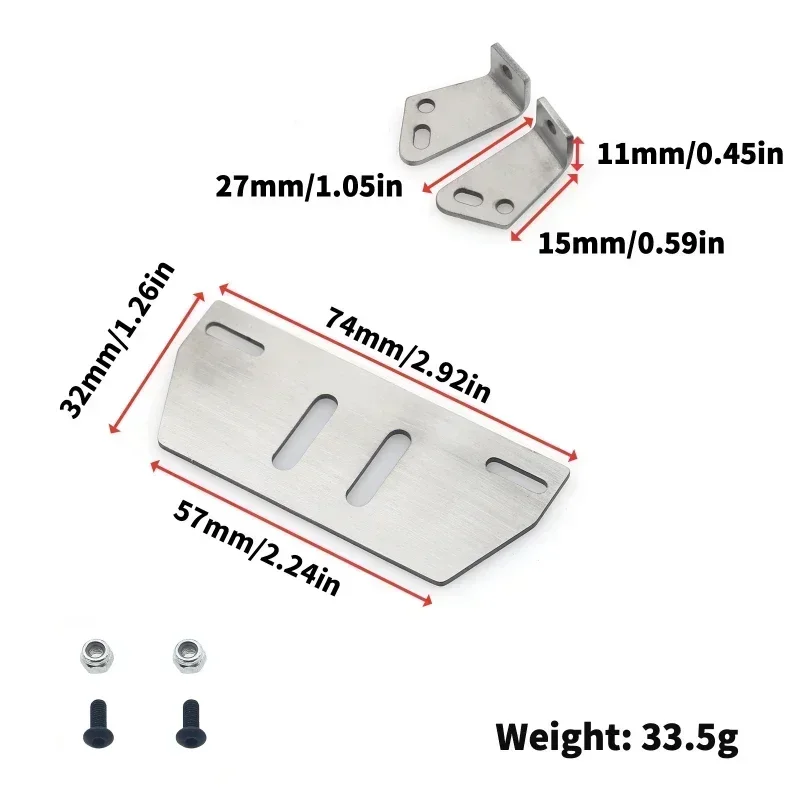 Racing กรอบสแตนเลส Protector CHASSIS GUARD สําหรับ 1/10 Rc Crawler Axial SCX10 II 90046 Trxs TRX-4 TRX4