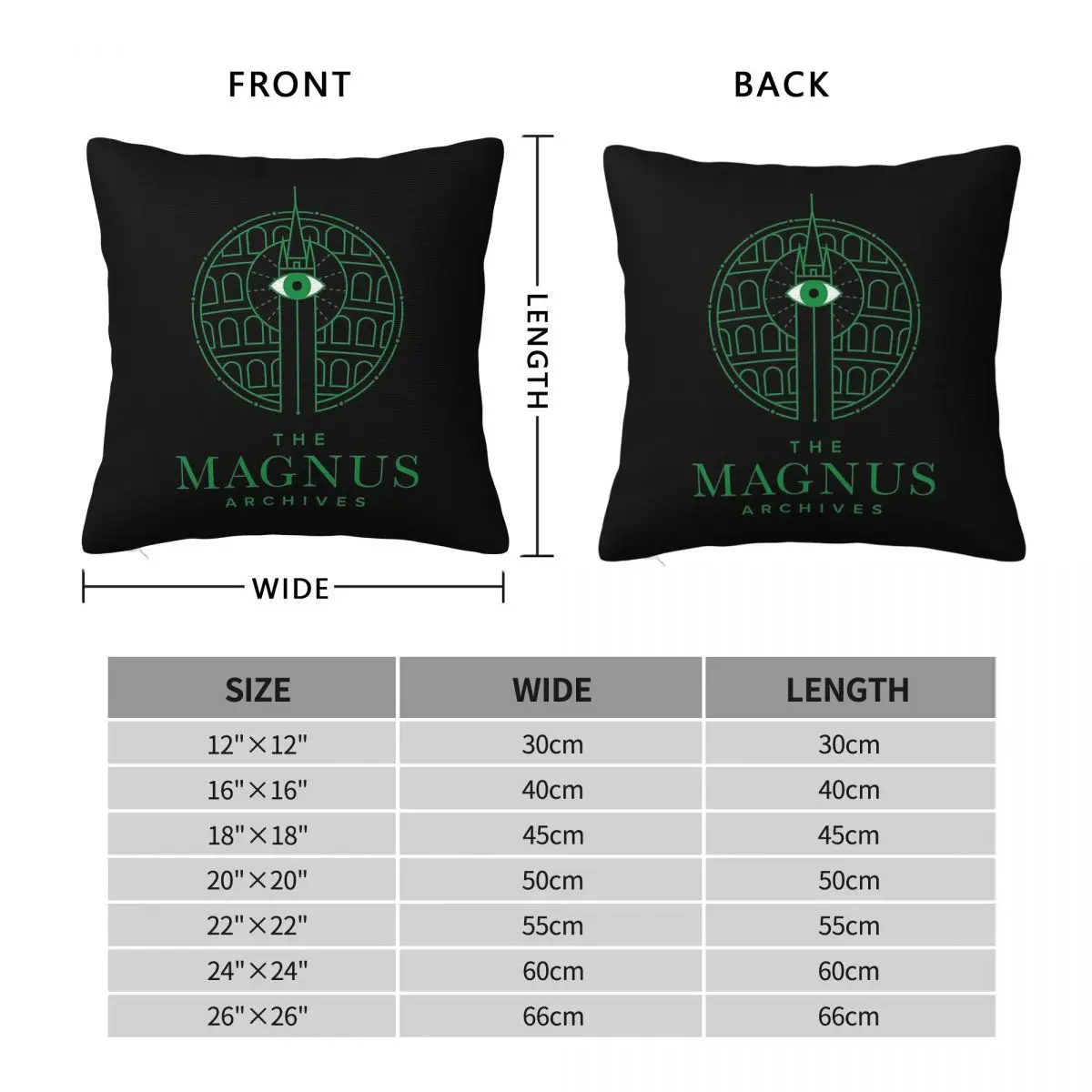 Magnus Archives Panopticon Square Pillowcase Polyester Linen Velvet Pattern Zip Decorative Pillow Case Room
