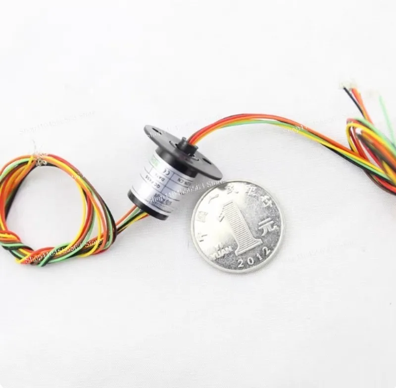 Moflon MMC182 Miniature Slip Ring OD 12.5mm L 18.2mm 6 Wires 2A Gold-Gold Contact