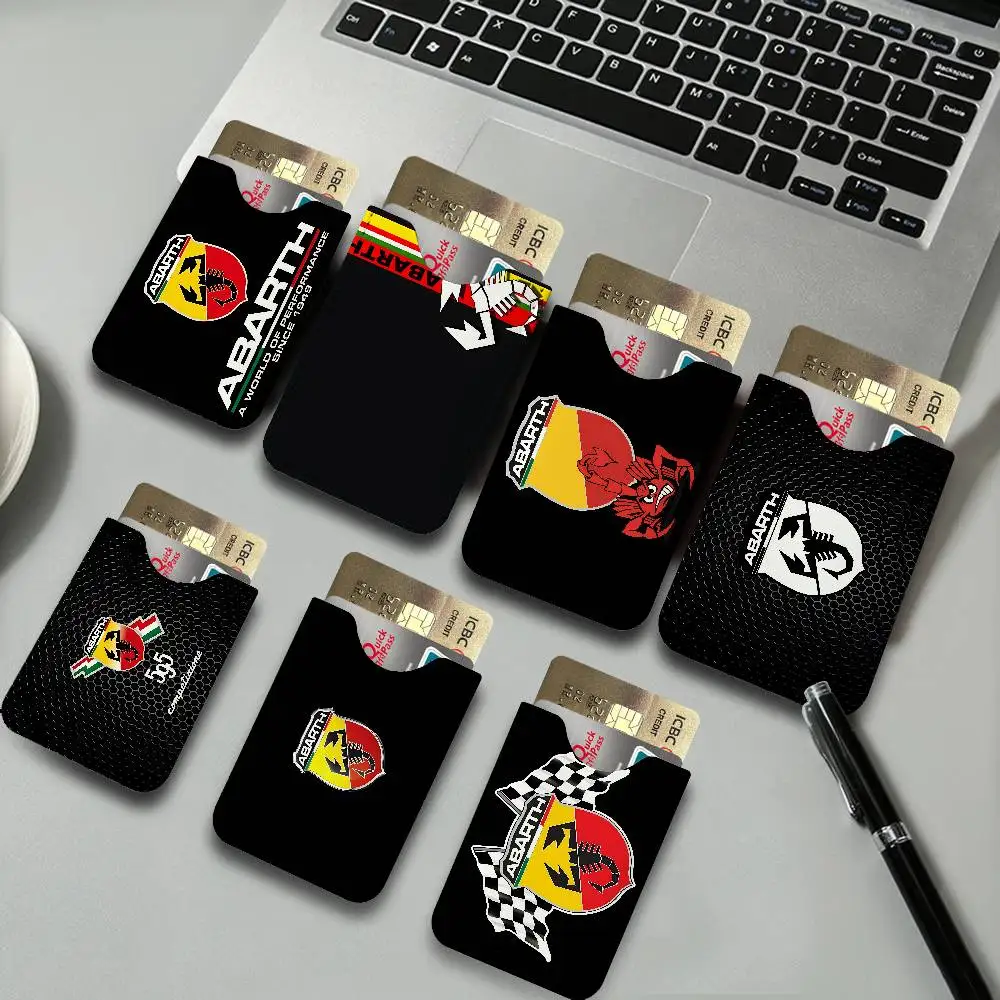 Bath Mats A-AbarthS-S Pu Leather Credit Card Holder Slim Cardholder Anti Theft Id Organizer for Men Women Outdoor Carrying