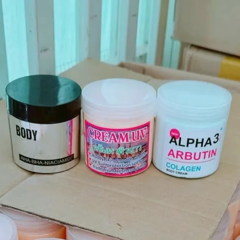 Alpha Arbutin 3 Plus Collagen Bright White Body Set Reduces Dark Skin Blemishes Nourish Moisturize Firms Smooth And Fair Skin