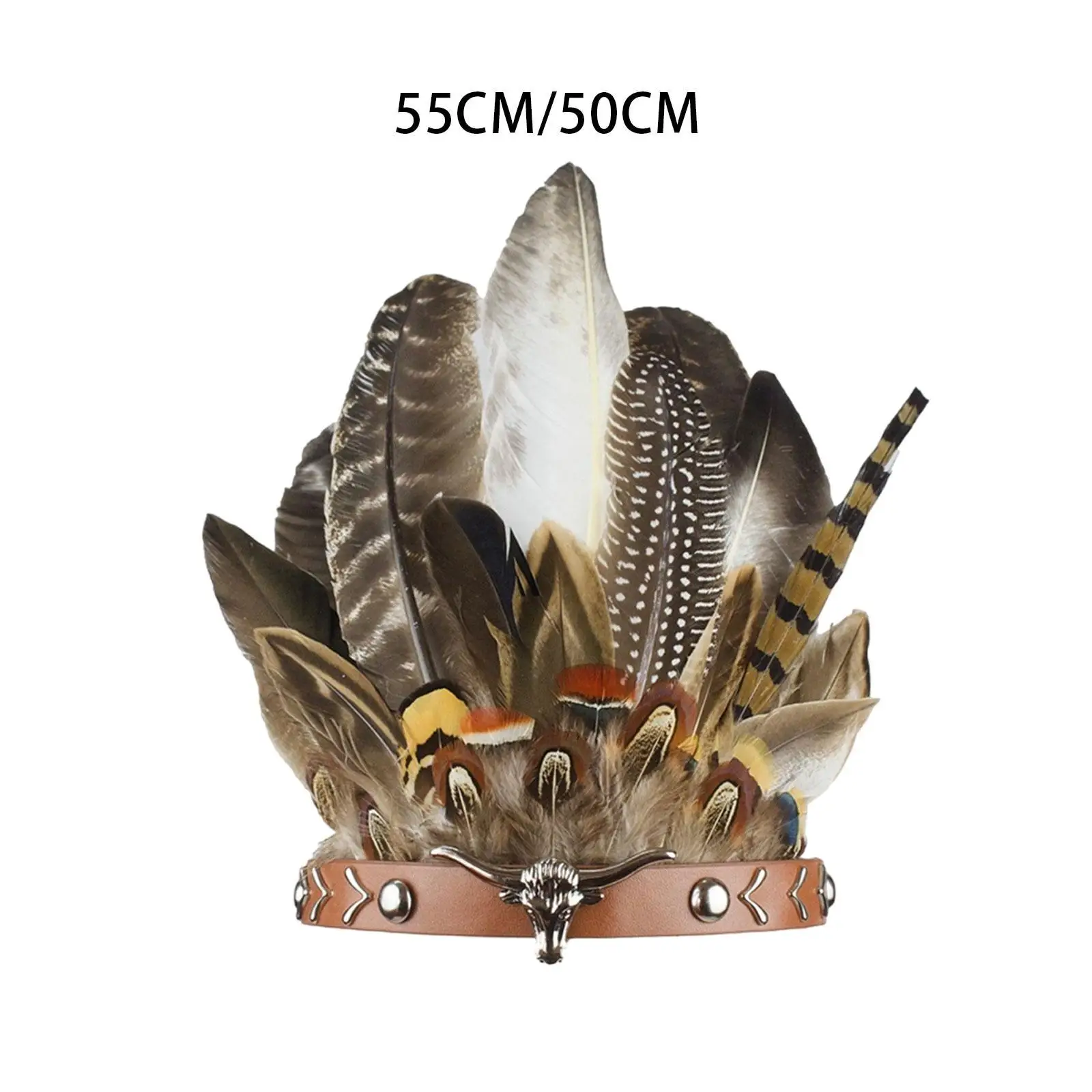 Copricapo di piume per bambini e adulti per le celebrazioni del giorno del Ringraziamento