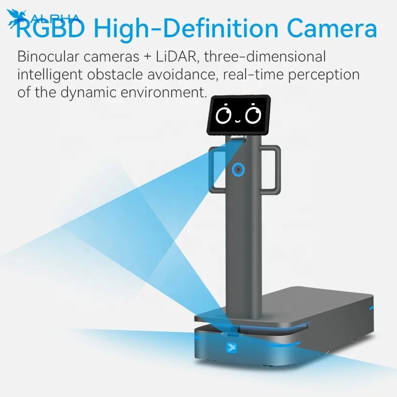 Alpha Oxbot F150 AMR Warehouse Robot Autonamous Navigate Transport Handling Robot Delivery Robot For Factory AGV