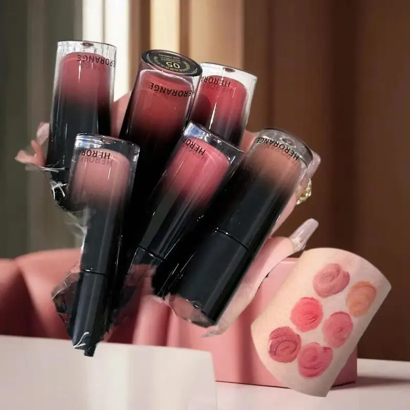 Lucidalabbra Effetto Specchio HERORANGE, Rossetto Liquido a Lunga Durata, Tinta Labbra Idratante, Trucco Labbra Naturale Nude