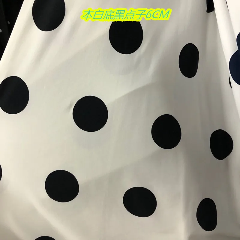 Polka dot ITY milkfiber  fabric dress top dance skirt size dot drop four sides elastic fabric