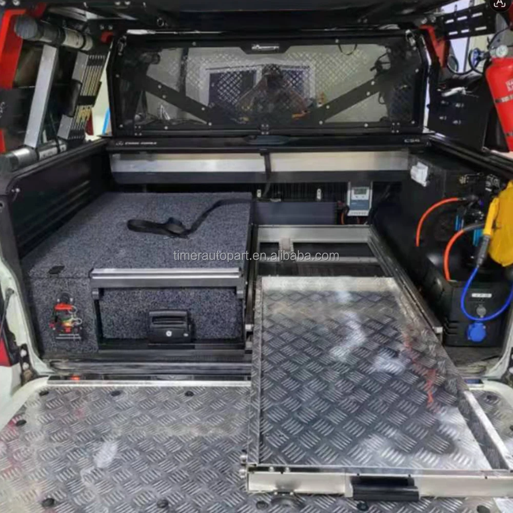4x4 Offroad Camping Storage Sliding Out 1350MM LONG Drawer System Cargo Fridge Slider for jeep Gladiator fo rd Maverick Ranger