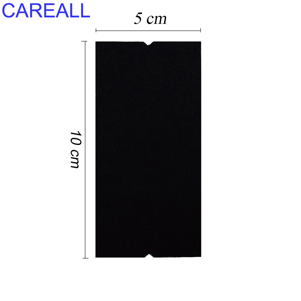 CAREALL 30p Black White Fabric Felt 10x5cm for Vinyl Film Car Wrapping Squeegee Scraper Spare Cloth Edge With Self Adhesive Glue