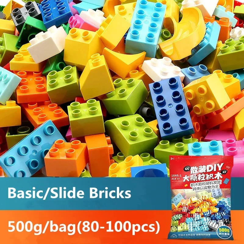 Big Size Creative Building Blocks Set Colorful Classic Basic Silde Bricks DIY Toys Baby Christmas Gift Educational Toys For Chi
