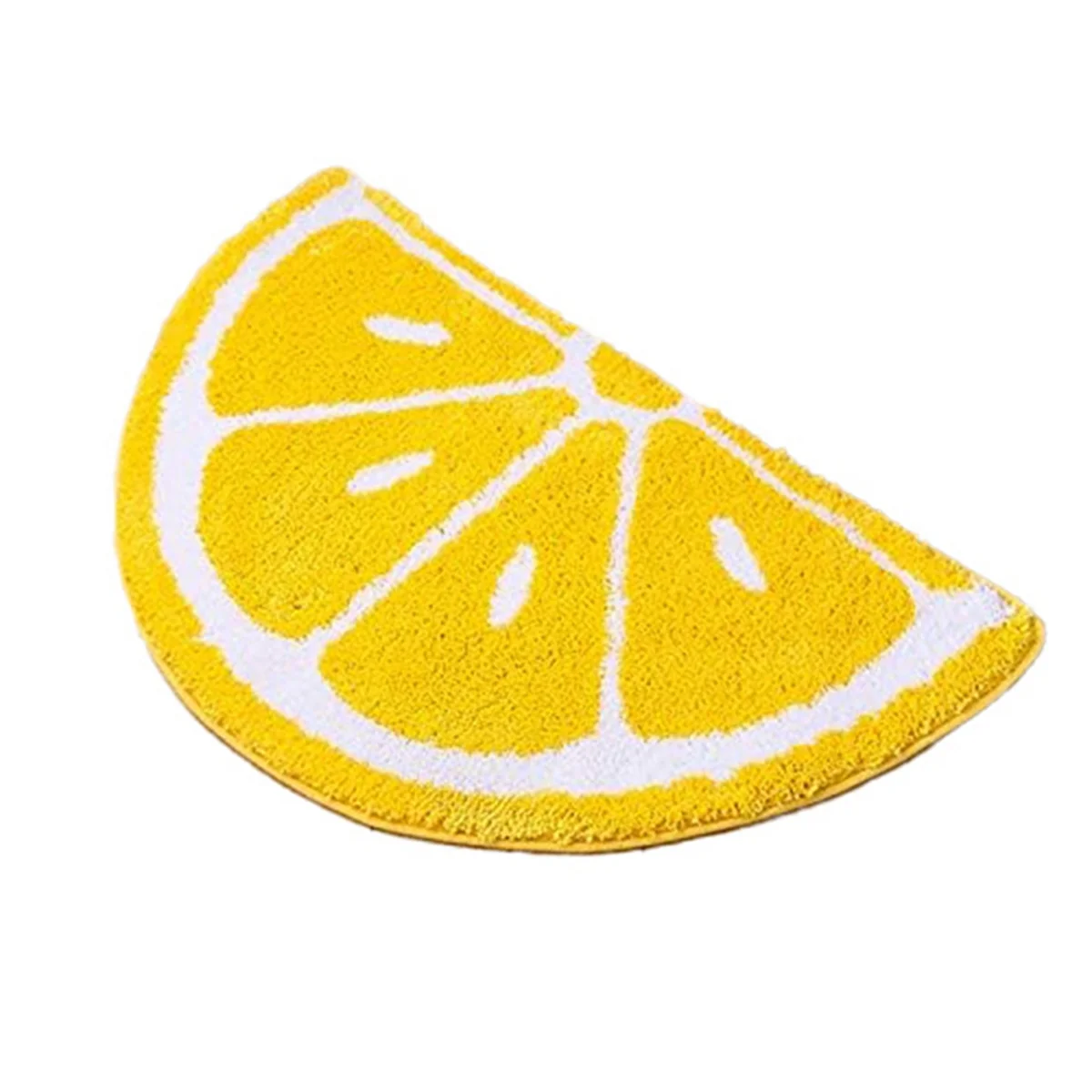 Home Entrance Rug Half Round Yellow Door Mat Dirt Trapping Rugs Non-Slip Absorbent Bath Rugs Bathtub Mat for