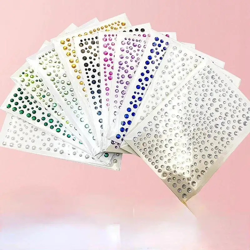 Best Sellers Colorful Stickers for Eye Facial Stickers Children Handbooks Acrylic Nail Art Decoratioon Body F1291-LJX