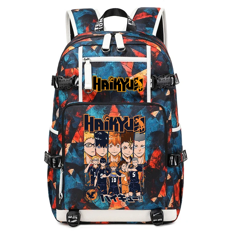 

Haikyu Anime Print Student Backpack Large Capacity Casual Daypack for Boys Girls