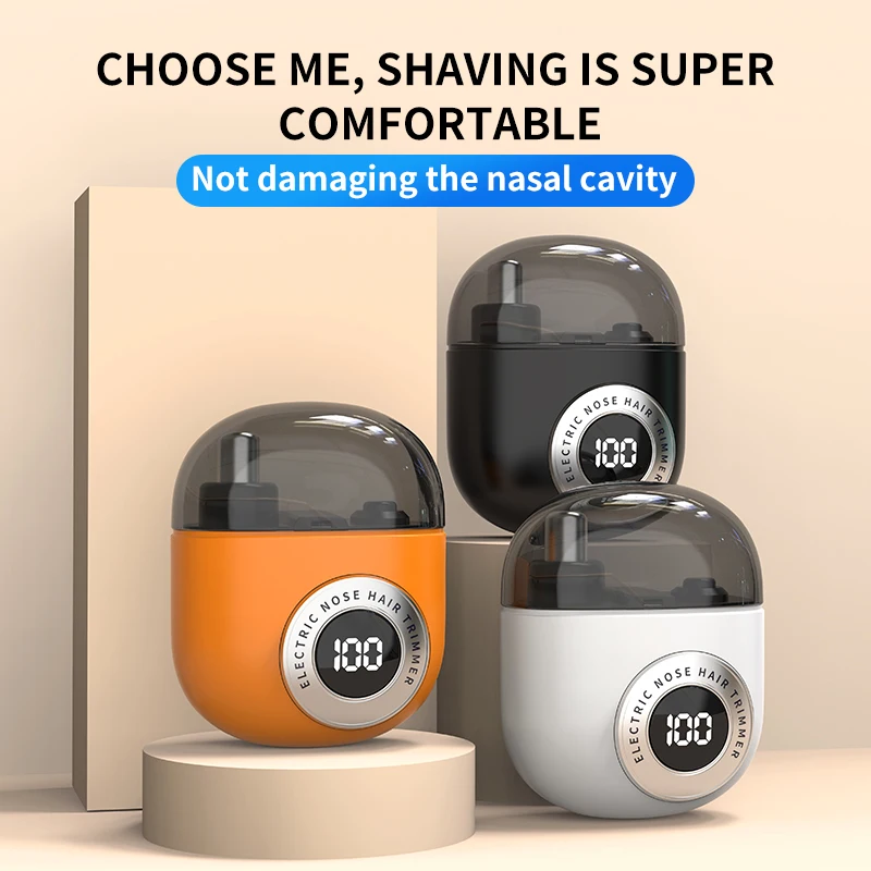 

Электрическая машинка для стрижки волос в носу, перезаряжаемый автоматический триммер для бритья, унисекс, профессиональный моющийся безболезненный триммер для волос в носу