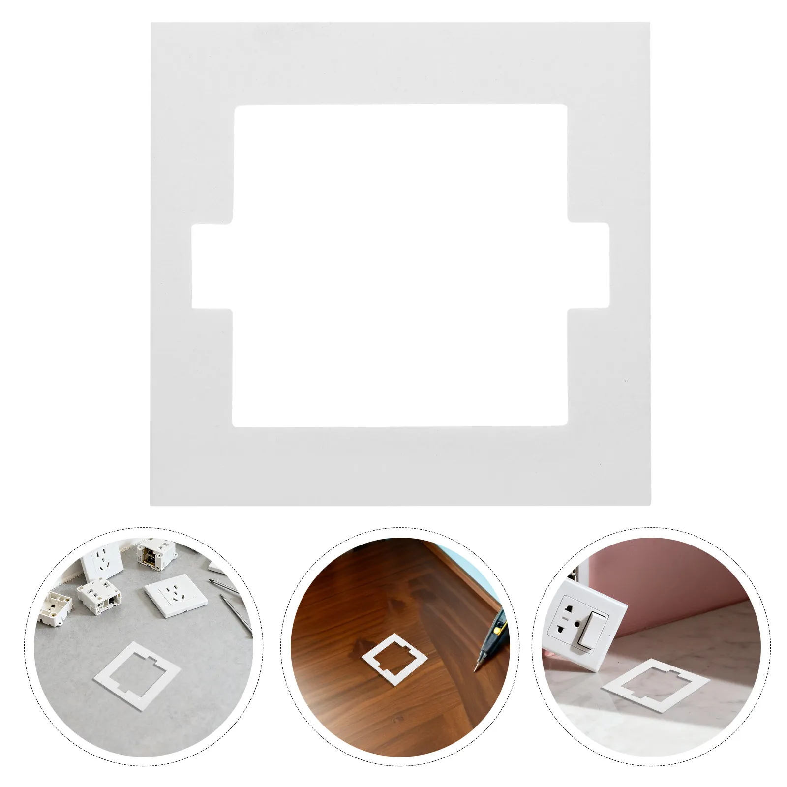 10Pcs Flame Retardant Switch Socket Gasket Fireproof Outlet Seal Insulation Panel Wall Socket Cover Electrical Outlet Fireproof
