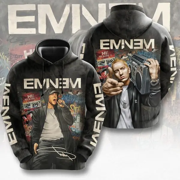 New Popular Rapper Eminem 3D Printed Hoodies Sweatshirts Men Women Hip Hop Tracksuit Pullover Coat Fashion Street Men's Clothing