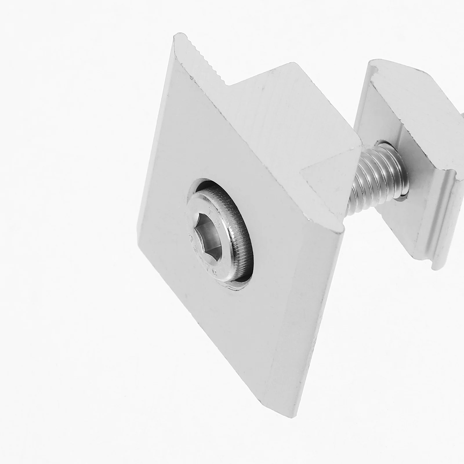 4pcs Solar Panel Mid Clamps Aluminum Alloy For Flat Roof Ground Rv Mounting Bracket Solar Mounting Accessories Hardware