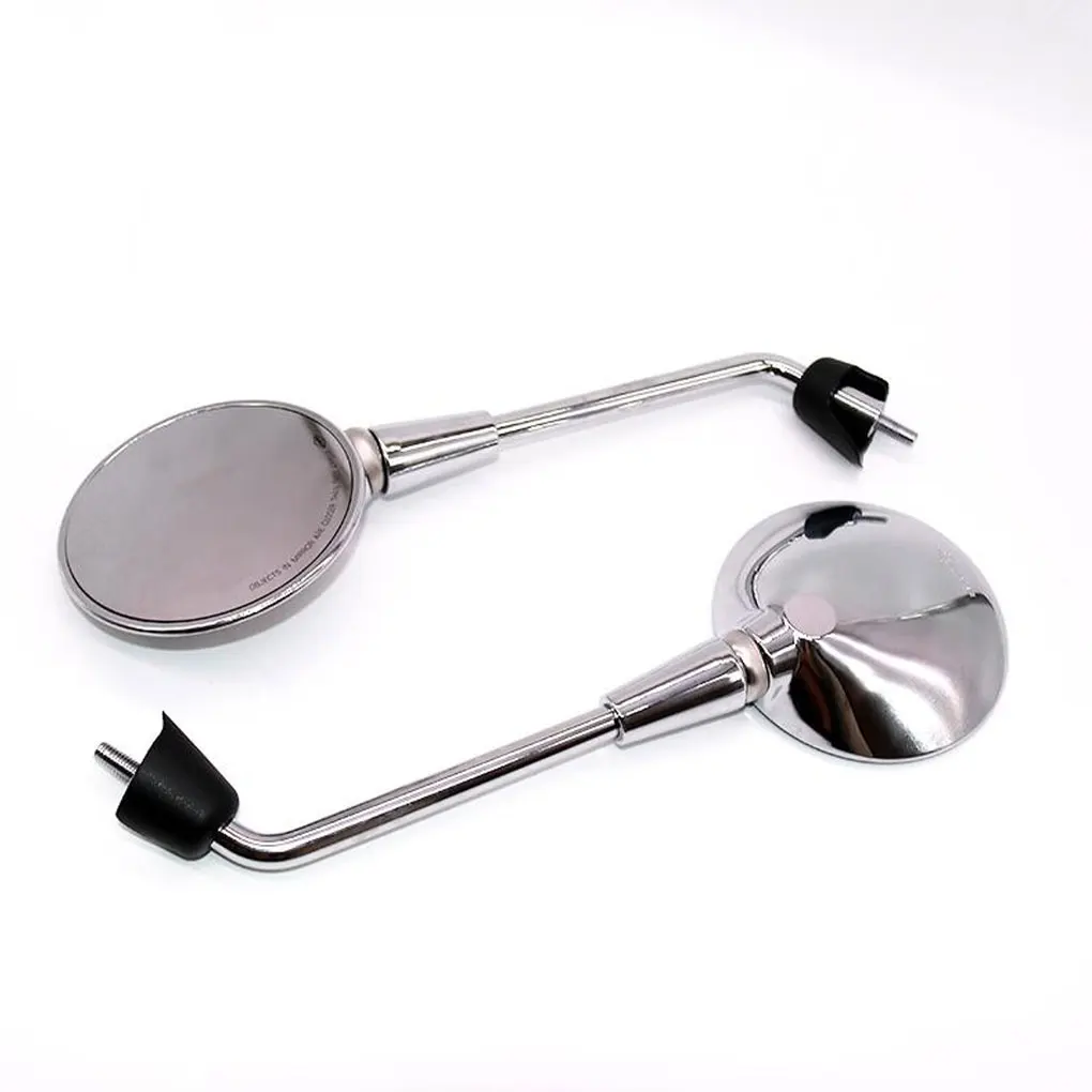 Silver Durable Motorcycle Rearview Mirrors Stylish And Practical Convenient Motorbike Side Mirrors