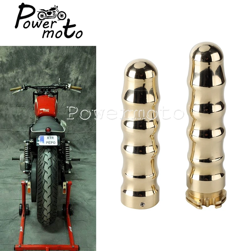 1Pair Motorcycle Bike Handlebar Hand Grip 25mm Handle Bar Brass For Harley Sportster XL 883 1200 Touring Dyna Softail Road King