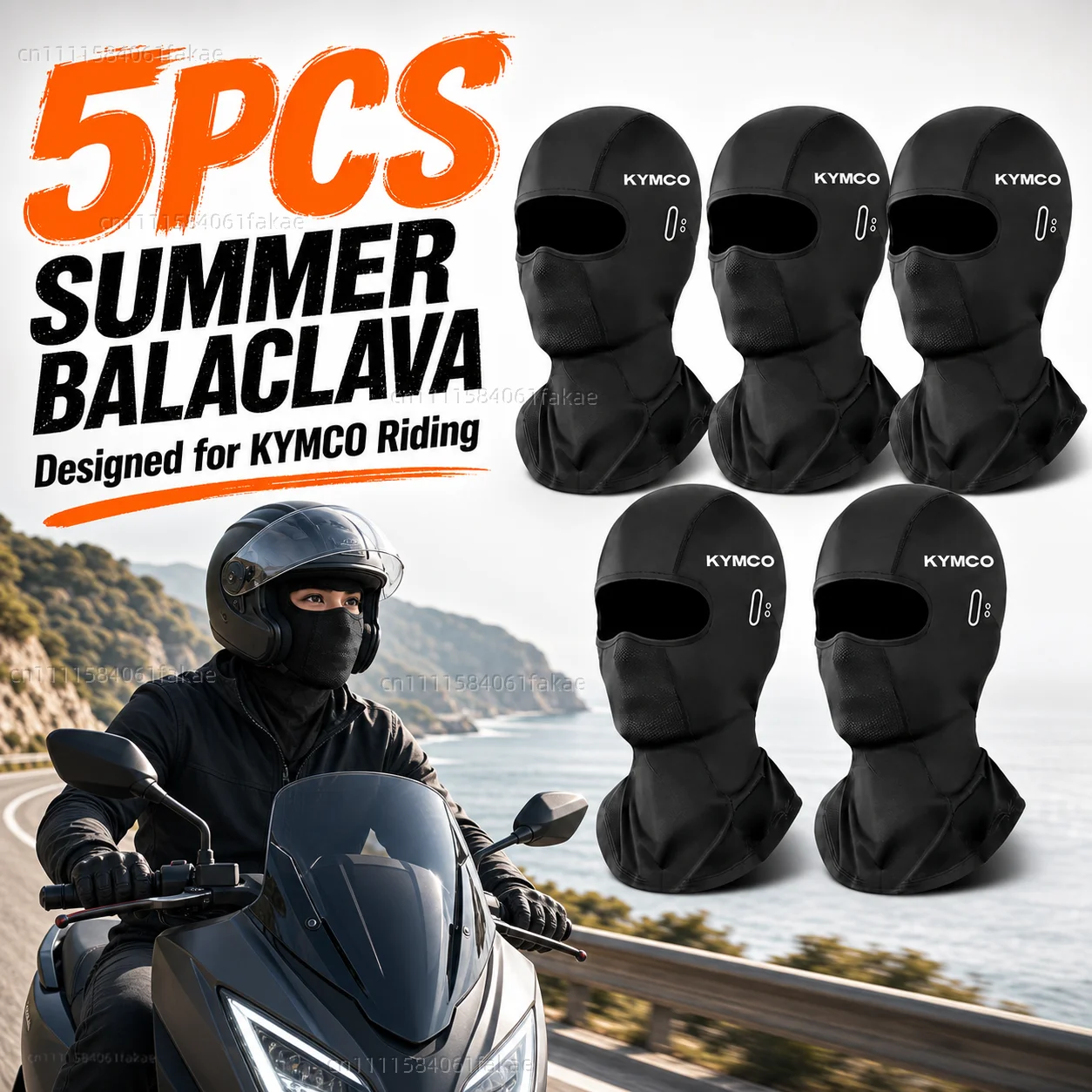 5 Stück Motorrad-Sturmhaube, Sommer-UV-Schutzbrille, Gesichts-Atmungslöcher für KYMCO Xciting 250 300 400 AK550 AK 550 2017