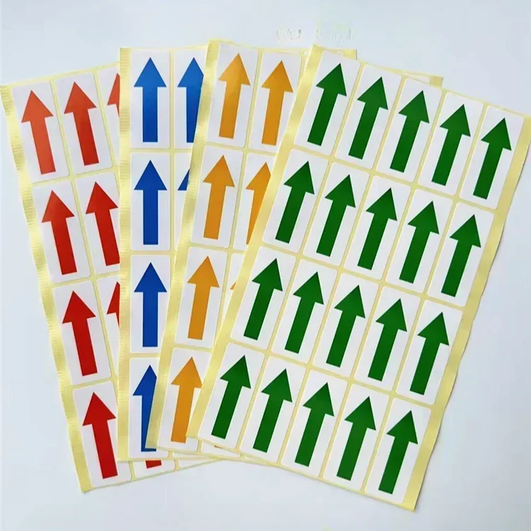 400 Pieces Tag Paper 5x2cm Rectangle Multicolor Arrow Marking Stickers Position Indication Direction Can Be Written Note Paper