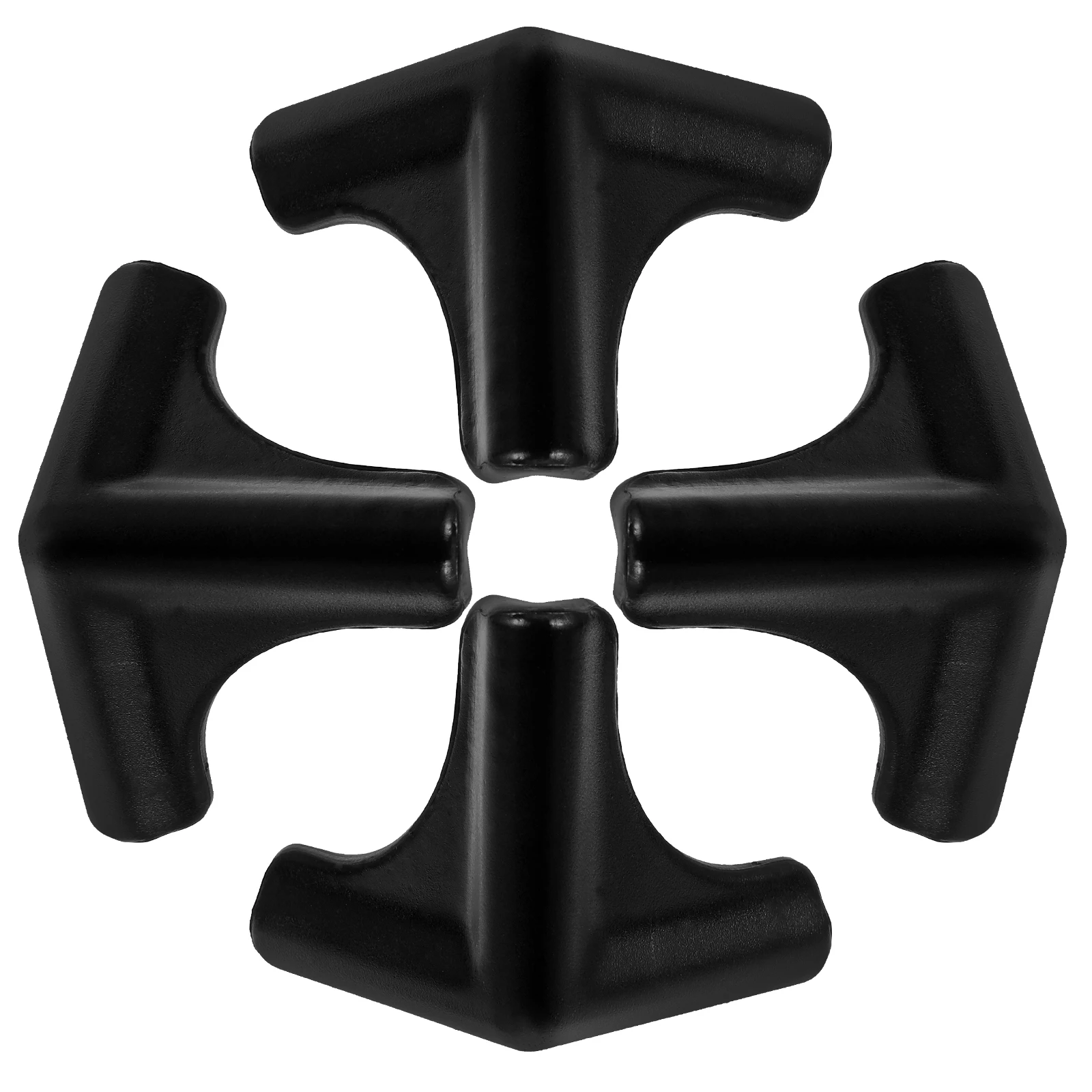 

4 Pcs Anti Collision Silicone Corner Protectors Black Kids Furniture Table Guard Baby Proof Home Office School Safety
