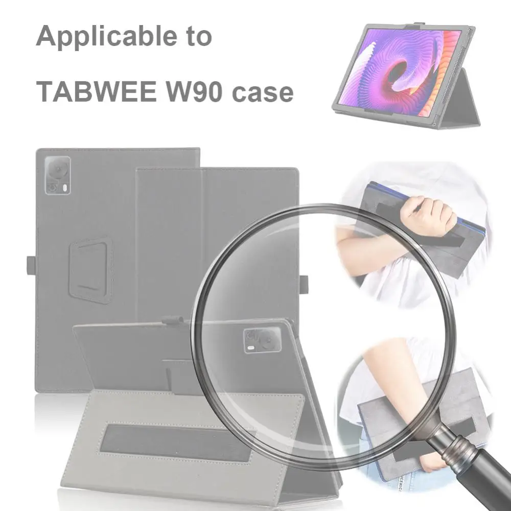 

For Tabwee W90 PU Leather Protective Case Dust Proof Tablet Protective Case Hand-Held Leather Tablet Case Computer Accessories