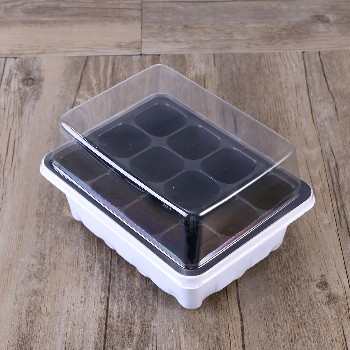 

12 Cavity Nursery Box Sprout Plate Tray Transparent Lid Germination Growing Tray for Gardening Bonsai Sprouter Grower