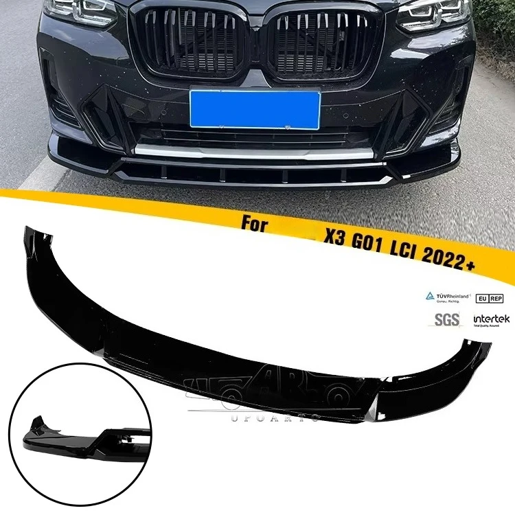

Front Splitter Carbon Fiber Body Kit Front Bumper Lip Four Sections Front Lip for X3 G01 LCI 2022 2023 2024