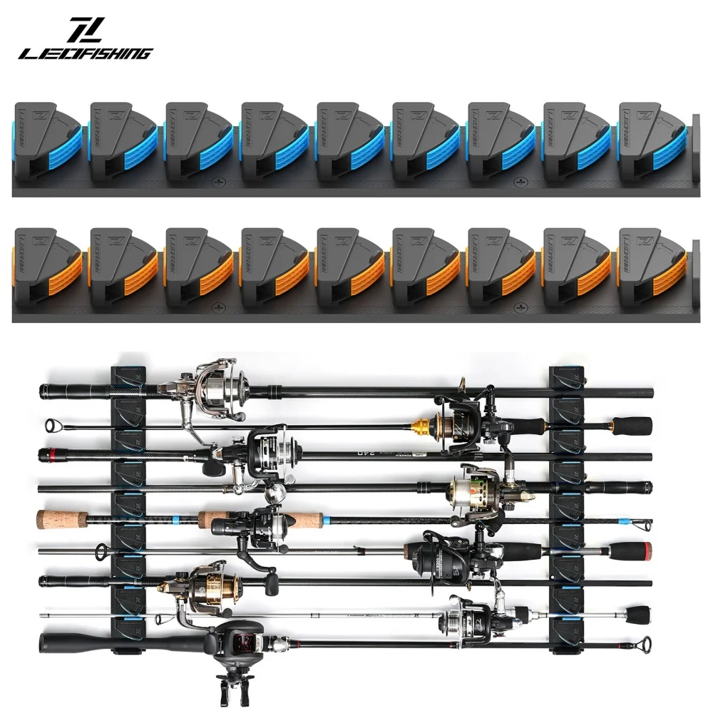 Multifunktionale Locken Stange Rack Wand Montiert Angeln Getriebe Display-ständer Langlebige Vertikale Lagerung Rack Angeln Ausrüstung Organizer