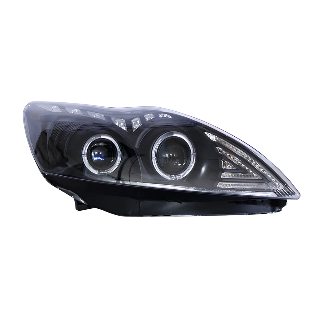 for Ford Focus 2009-2011 100W Flashing Signal Light 2 Projector Lens 6500K Front Lamps Upgrade LED Auto Headlights Assembly