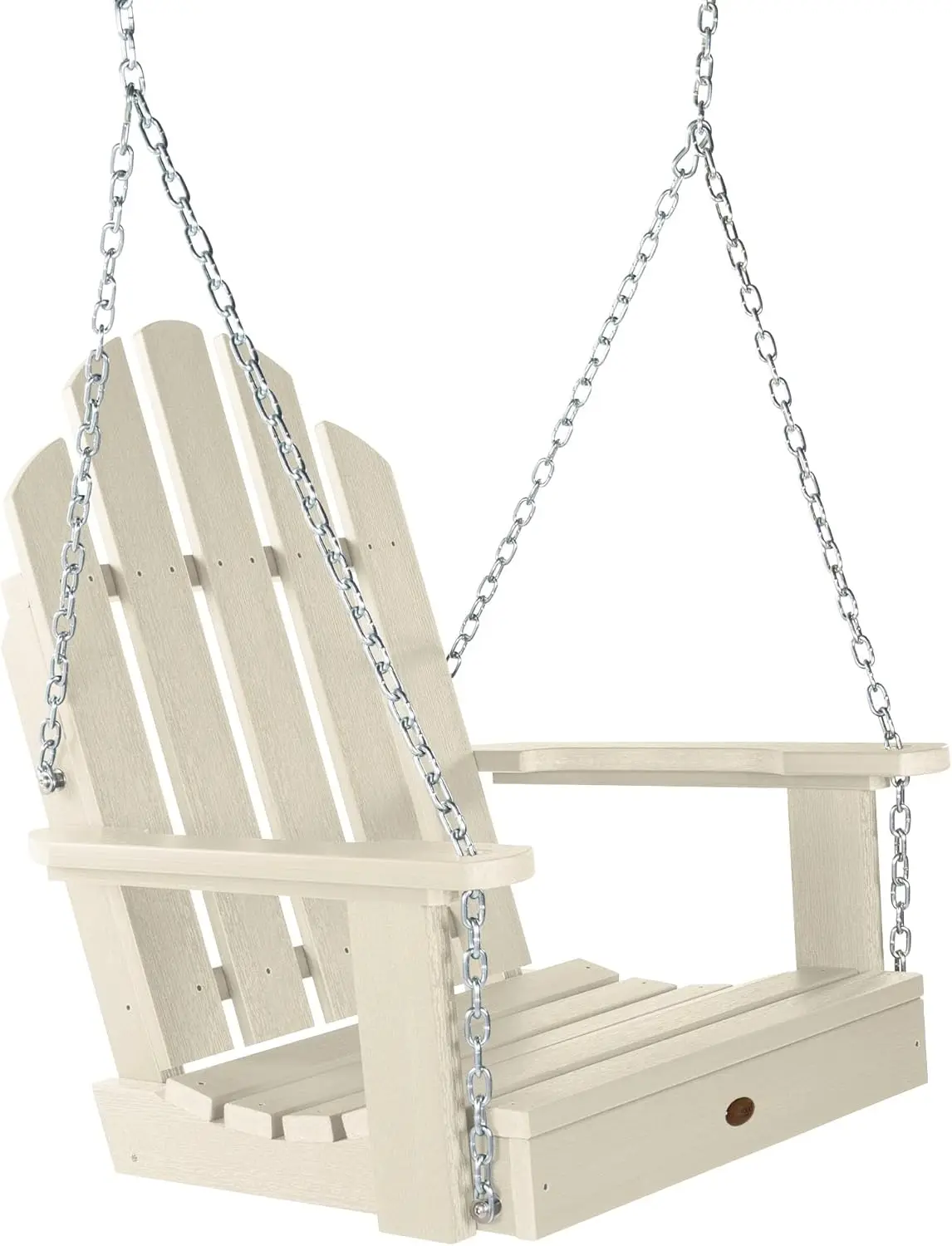 Ad-Sw2Cw23-Whe Classic Westport Adirondack Single Seat 1-Person Porch Swing, White