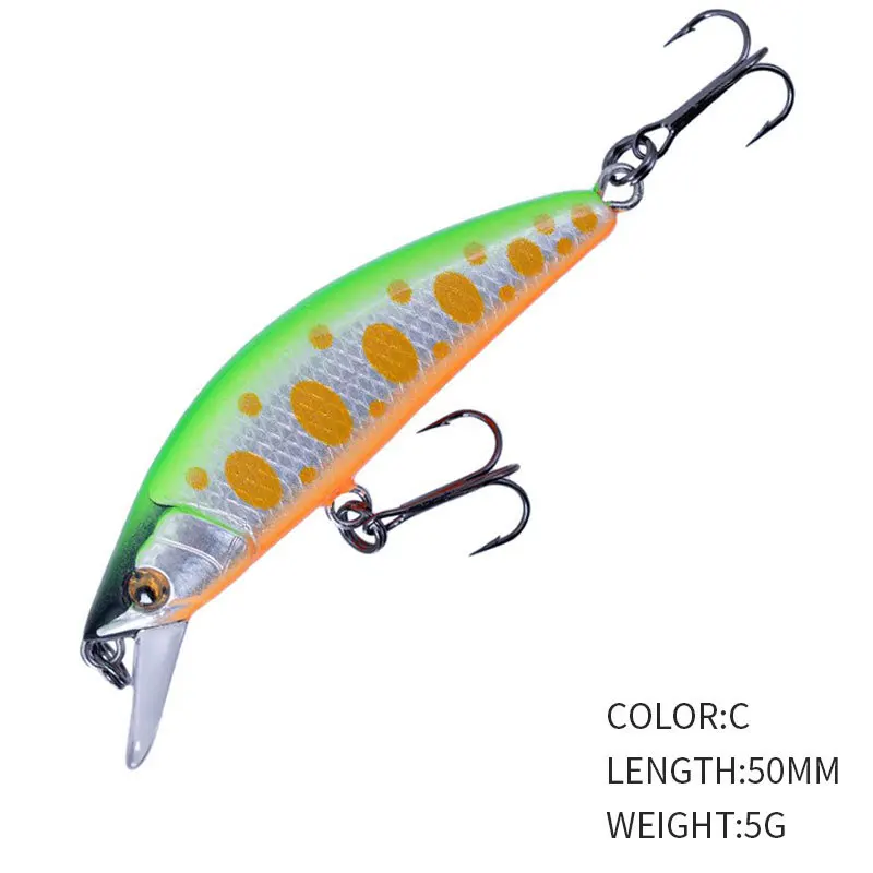 1Pcs 50mm 5g Fishing Bait Sinking Twitch Bait Minnow Lure Isca Artificial Peche Trout Fishing Lure Wobbler Fishing