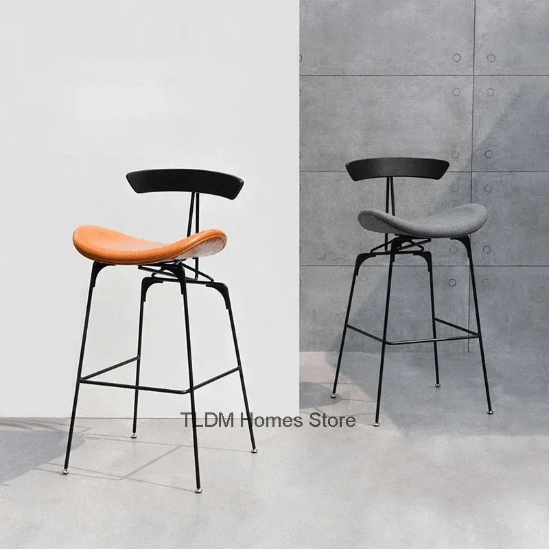 Industrial Iron Bar Chairs Kitchen Furniture Modern Vintage Back Bar 의자 Stools nordic Designer Luxury Reception High Bar Chair