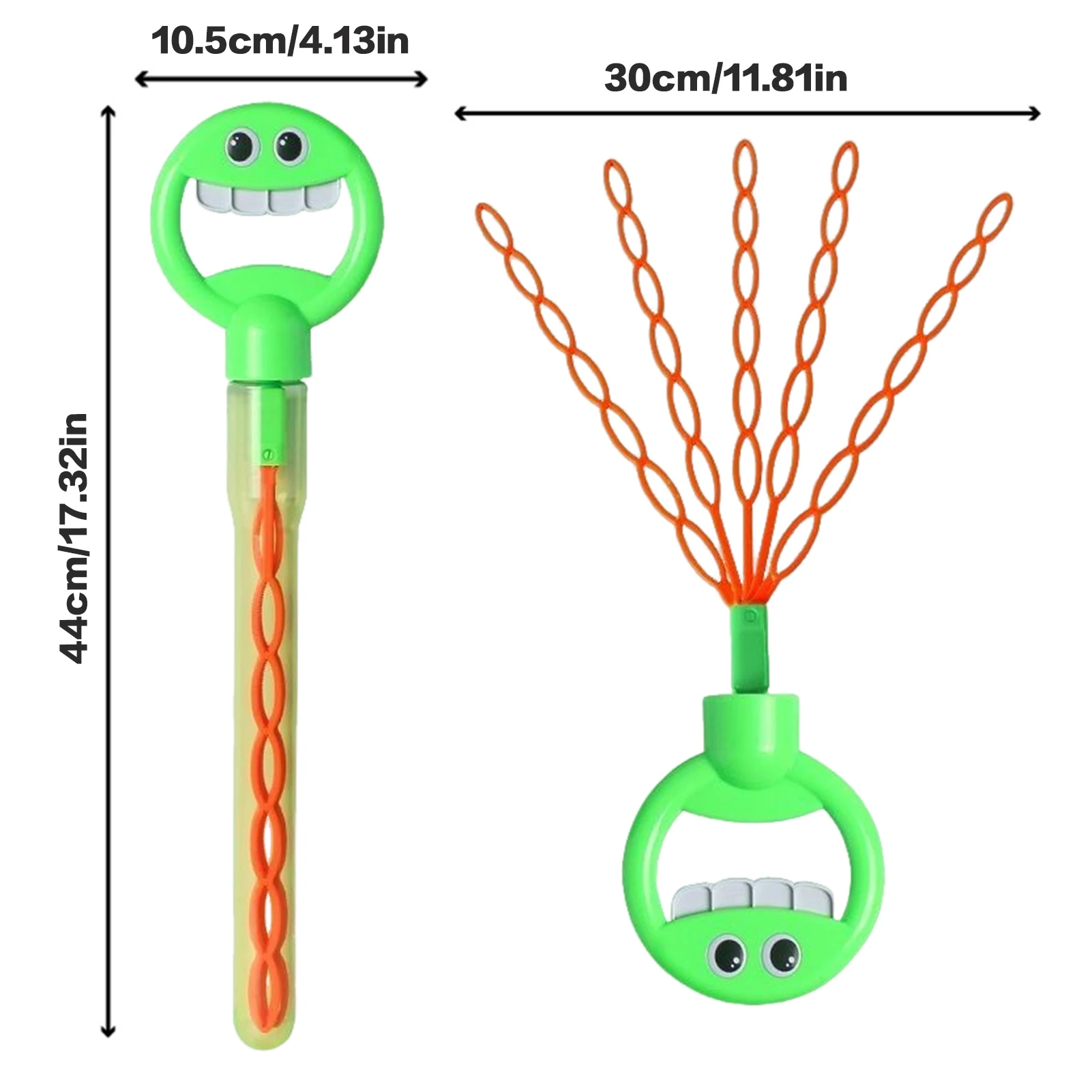 32 fori faccia sorridente Bubble Stick interessante giocattolo schiumogeno istantaneo Bubble Stick per bambini ragazzi ragazze gioco di festa attività all'aperto