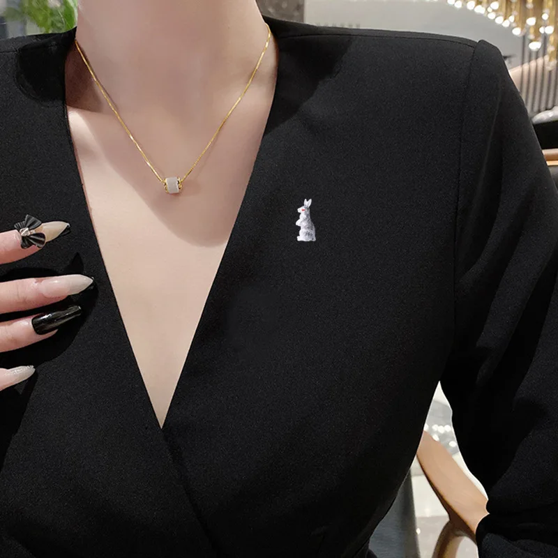 

Retro And Cute Rabbit Breasts, Unisex Animal Pins For Office Parties, Gatherings, Casual Gifts, Accessories And Decorations