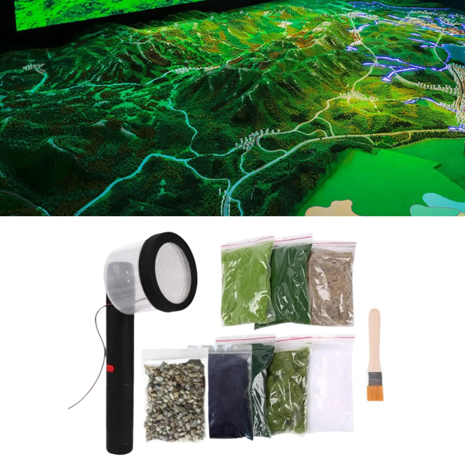 

Static Grass Flocking Applicator Lawn Static Flocking for Architecture Model