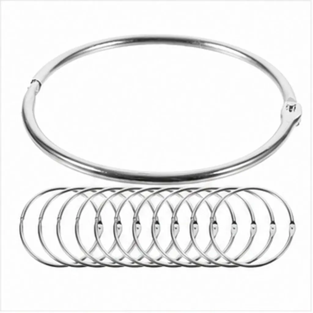 12Pcs Easy-Use Pull-Squeeze Metal Binder Rings for DIY Notebook Binding Index Card Organization Memo Storage Calendar Craft