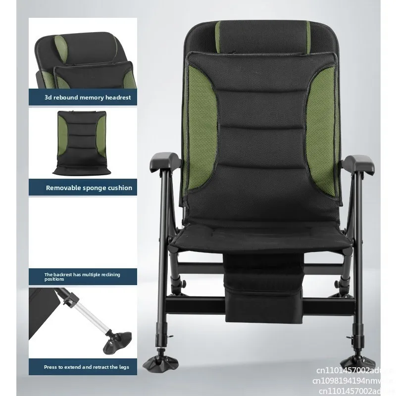 Carbon steel new  chair multi-functional folding portable recreational fishing chair all-terrain reclining  European fishing