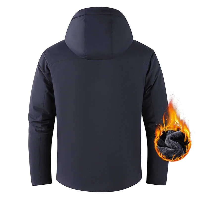 عالية الجودة الشتاء الرجال سترة قطن يندبروف مع الصوف السميك للدفء انفصال قبعة سترة سترة دافئة ، ملابس للرجال