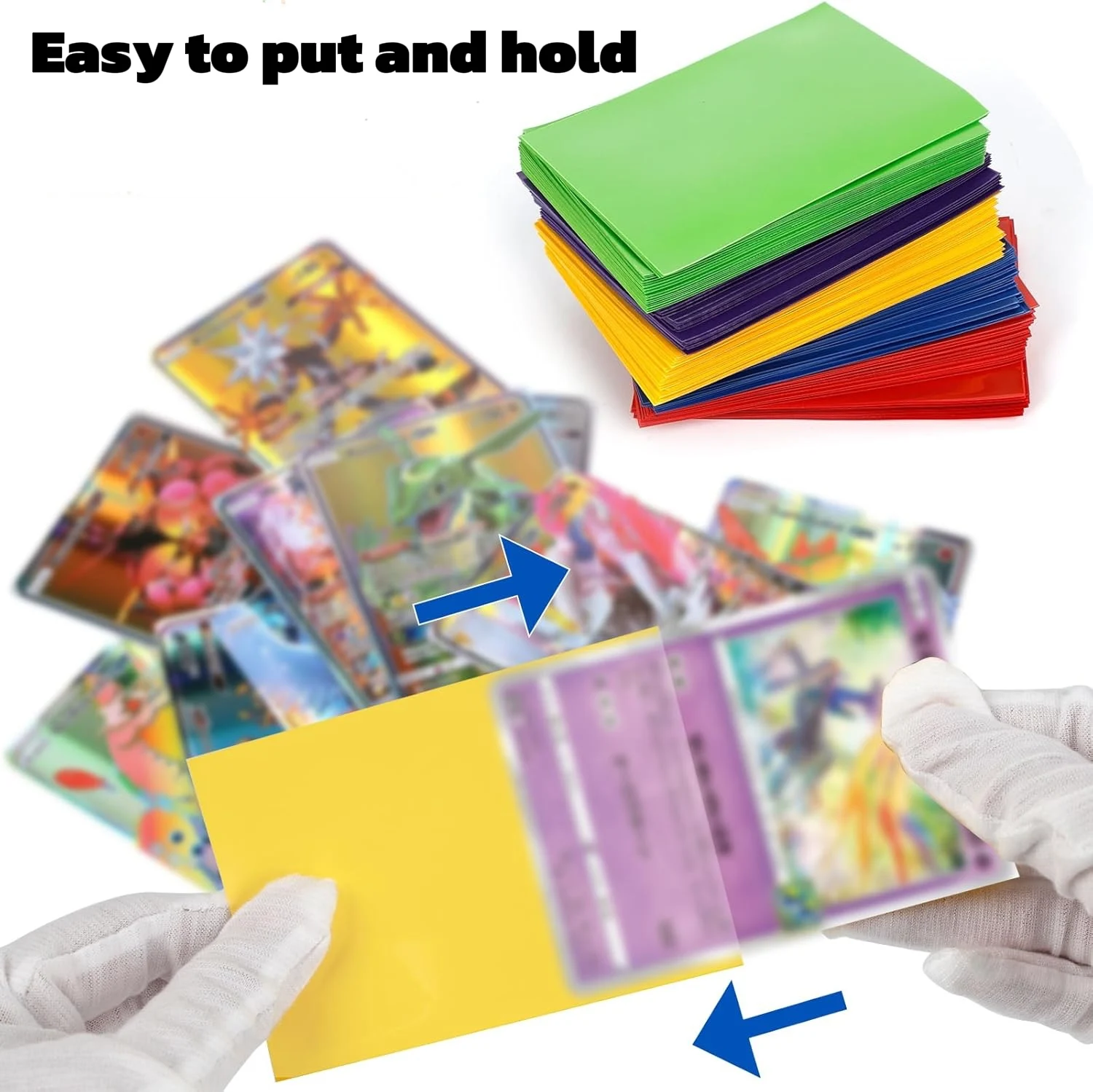 

50 PCS 66x91mm Matte Solid Standard Size Card Sleeves PKM Toploading Trading Cards Protector Card Board Games for MGT/PTCG