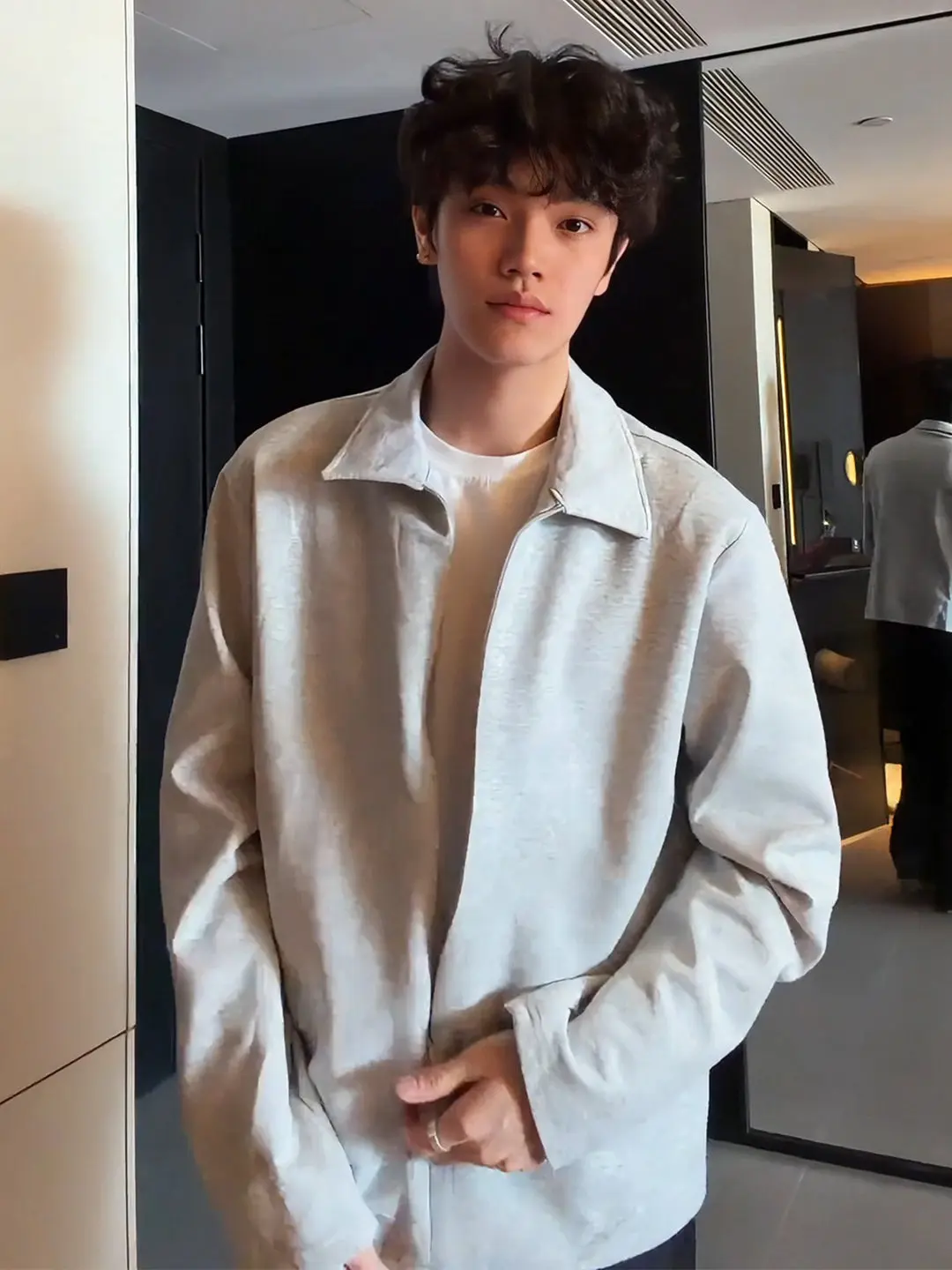 

Легкий весенний кардиган с цветочным принтом в американском стиле, повседневный, с длинными рукавами, для мужчин, до плеч