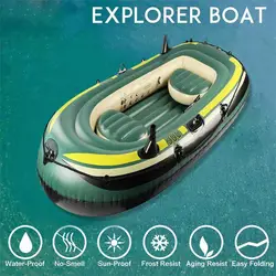 PVC Inflatable Boat Foldable InfLatable Fishing Boat Rafting Fishing Boat Heavy Duty Fishing Drifting Inflatable PVC Kayak Set