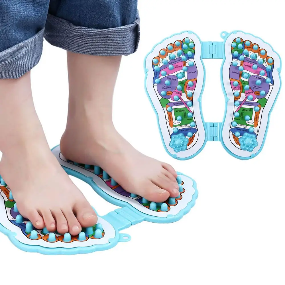 

Acupressure Mat Foot Massager - Relieve Pain & Fatigue, Shiatsu Reflexology Points for Men Women Home Use